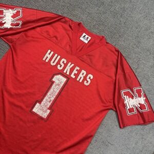 Vintage‎ Nebraska Cornhuskers Football Jersey Logo Athletic Mens XL Made In USA